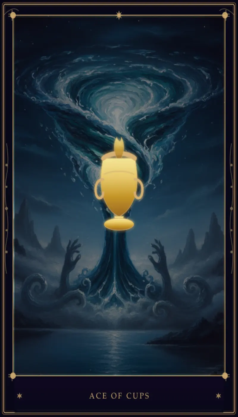 As de Copas en el Tarot: Significado, Combinaciones y Guía Completa