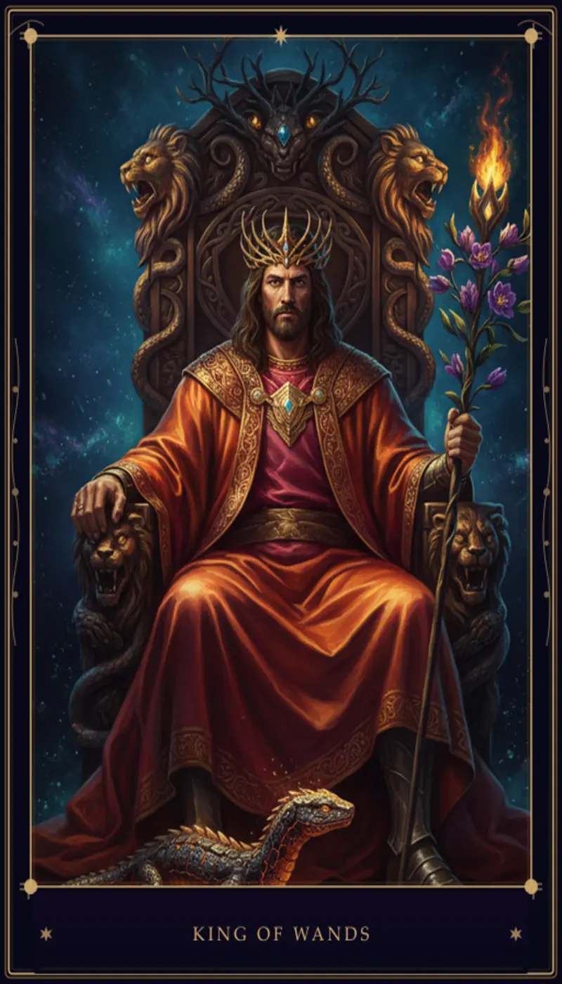 Rey de Bastos en el Tarot: Significado, Interpretación y Guía Completa