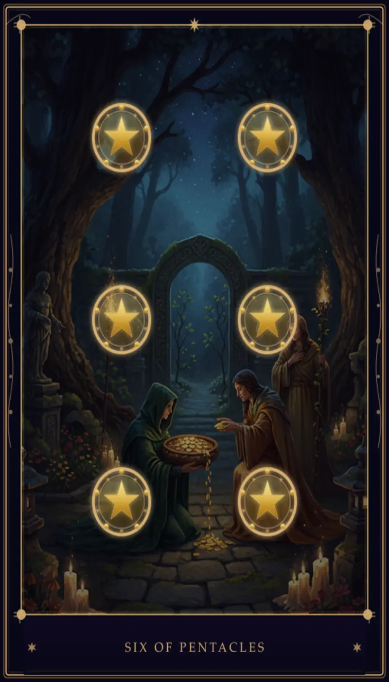 Seis de Ouros no Tarot: Significado, Combinações e Interpretação