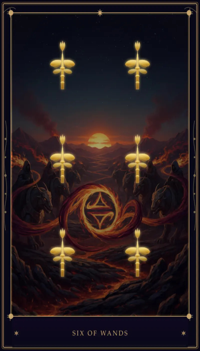 Seis de Bastos - Significado en el Tarot