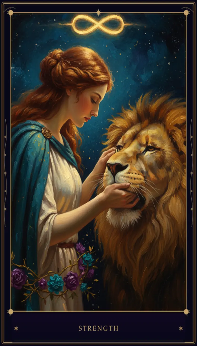 Strength Tarot Card Meaning: Upright & Reversed Interpretations