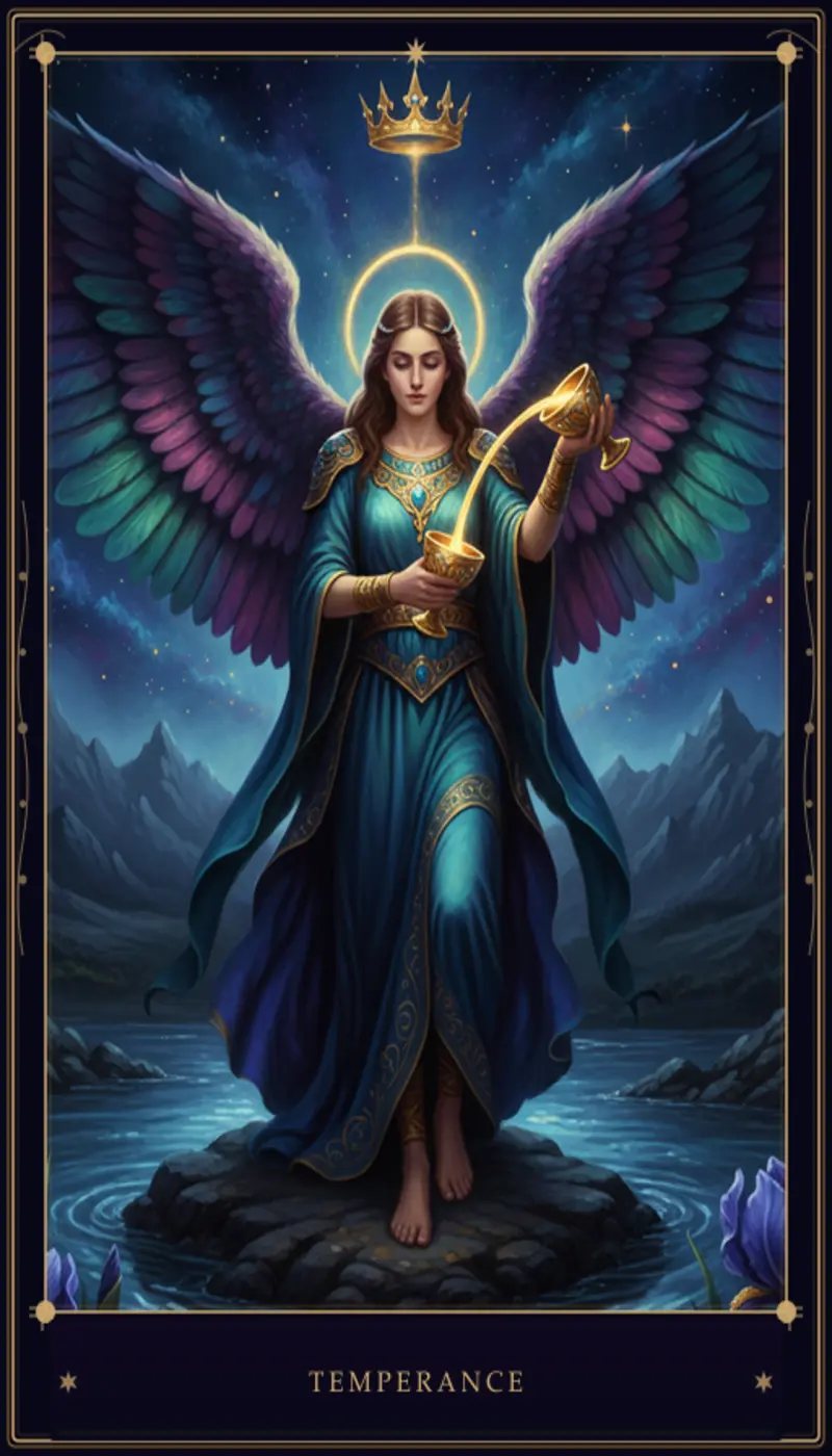 A Temperança no Tarot: Significado, Interpretação e Combinações