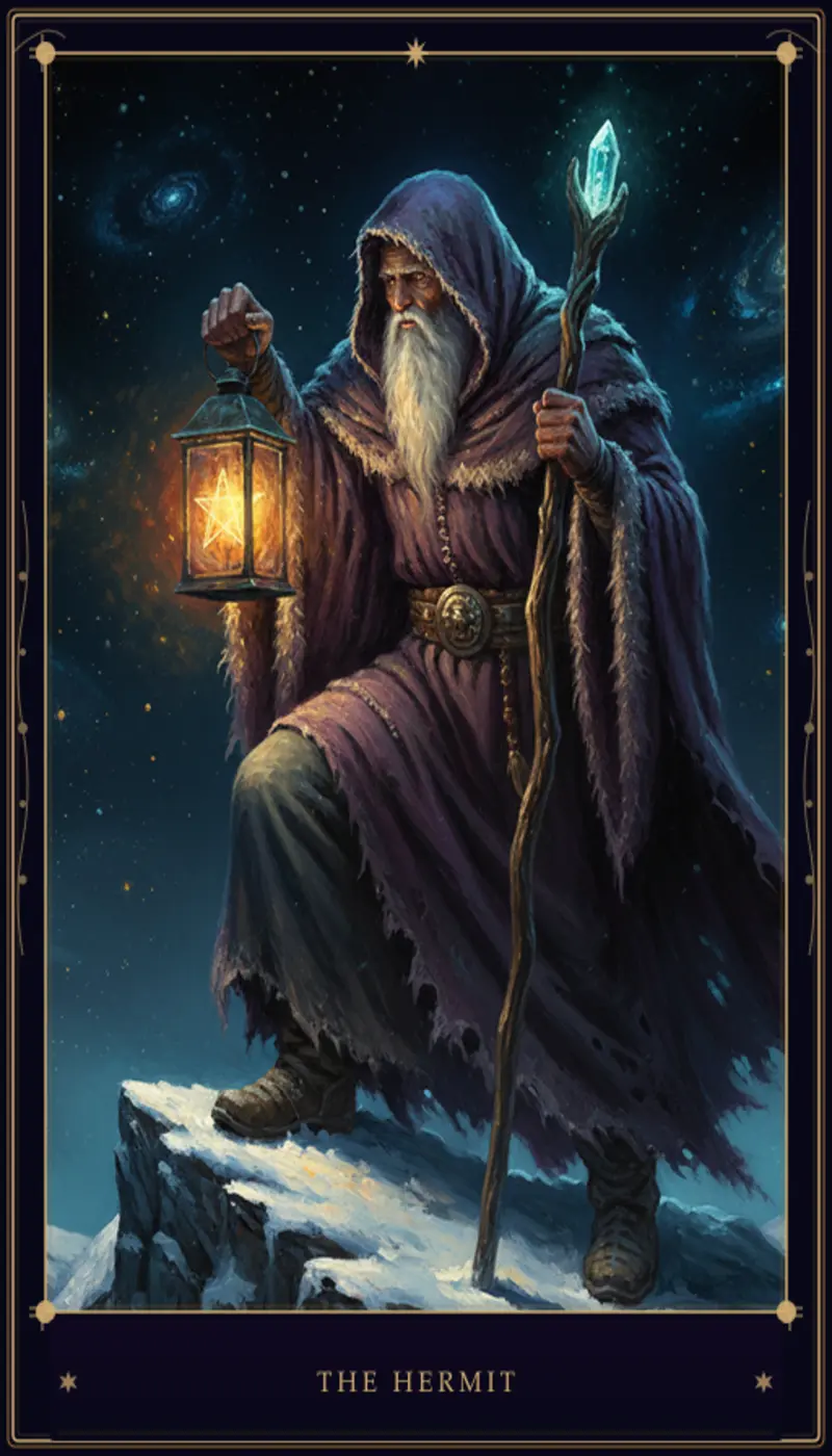 O Eremita no Tarot: Significado, Interpretação e Combinações