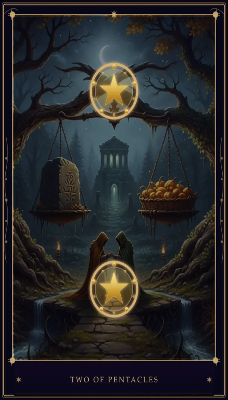 Dos de Oros en Tarot: Significado, Interpretación y Guía Completa